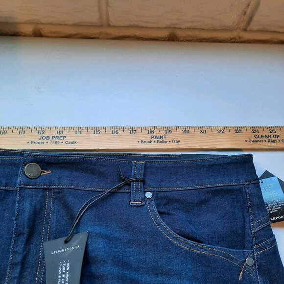 Liverpool Jeans Womens 24W Straight‎ Hugger Shaping Mid Rise Dark Wash Stretch - Picture 10 of 14